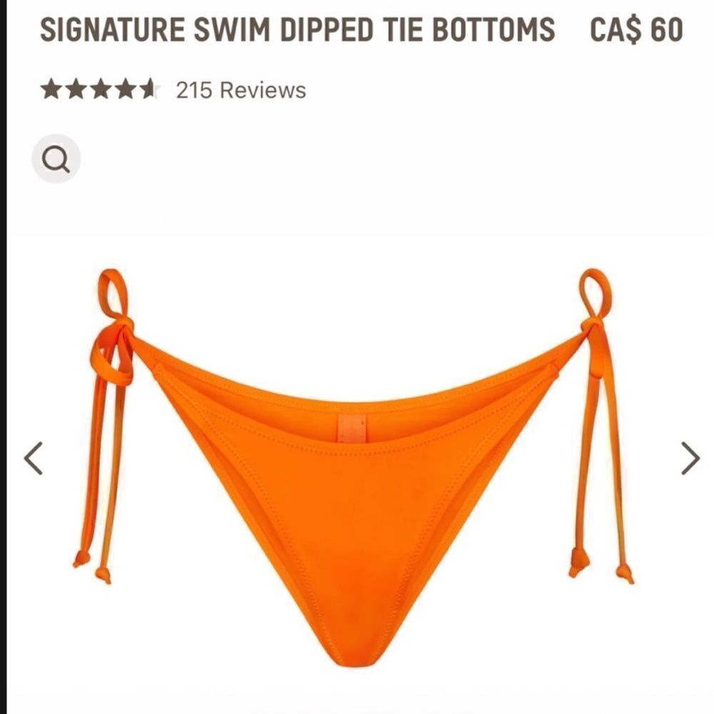 NWT SKIMS - Signature Swim Dipped Tie Bottoms